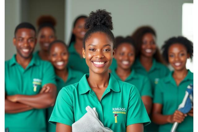 Professional Iroko Clean team smiling and ready to work